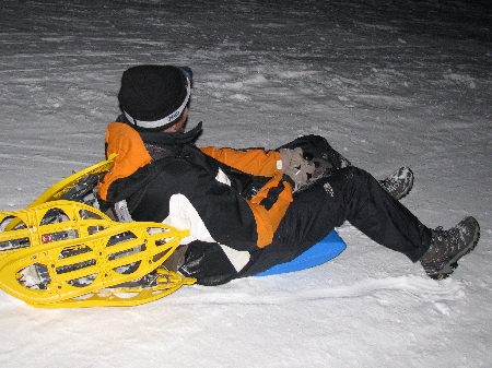 Zipflbobnacht Schlittenfahren Lusen Dreisessel Schneeschuhwandern Schneeschuhlaufen