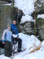 Abseilen Klettern Wegscheid Bayerischer Wald Schneeschuhwandern Klettern