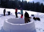 Schneeschuhexpeditionswoche Bayerischer Wald Bayern Bayerwald Expeditionen Schneeschuhwandern Schneeschuhlaufen Rodeln Igluübernachtung